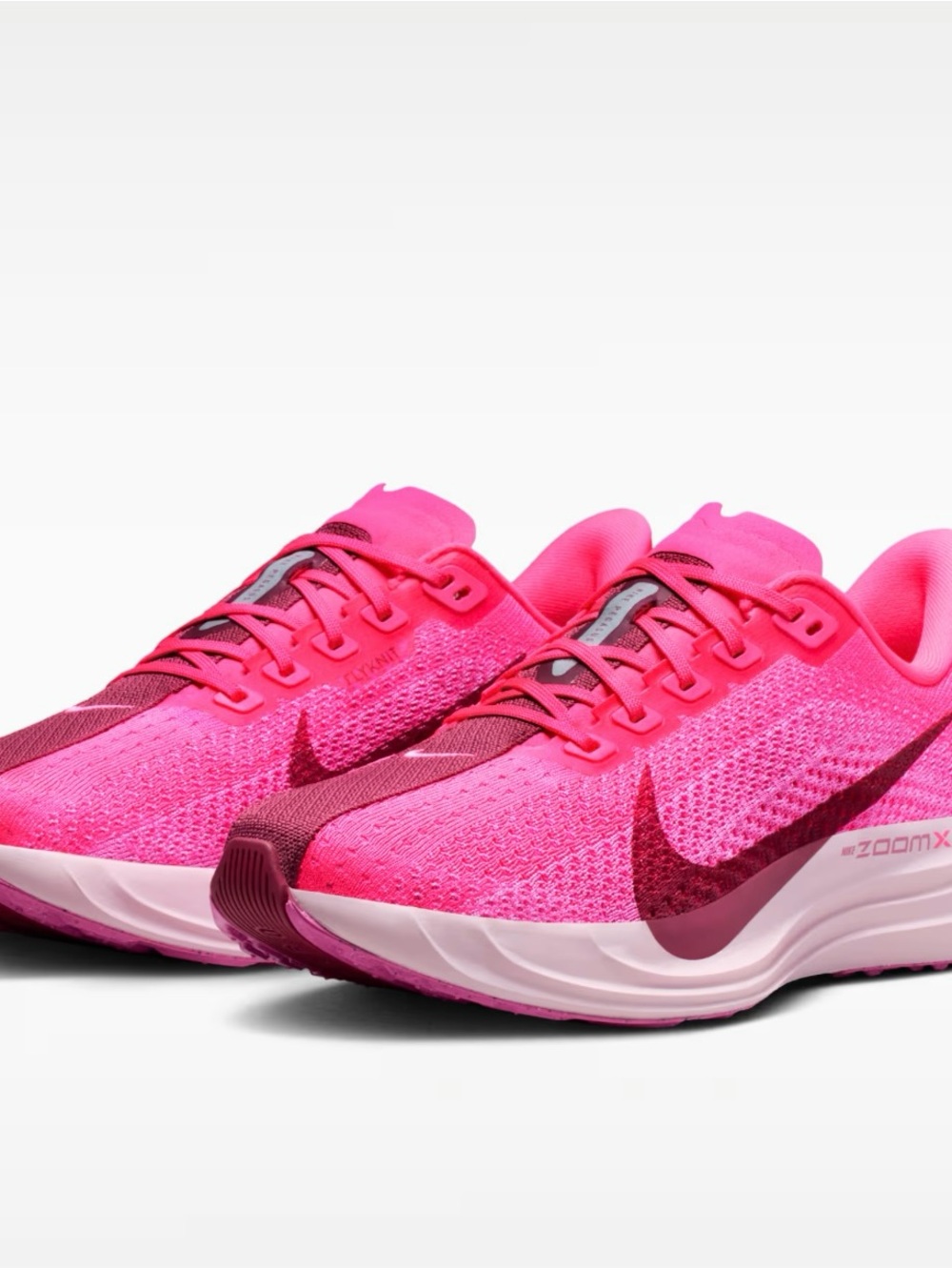 Nike Women's Running Shoes - Bright Pink with Burgundy Accents